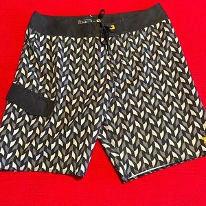 Quick silver men’s board shorts, recycled, four-way stretch, diamond dobby, 36